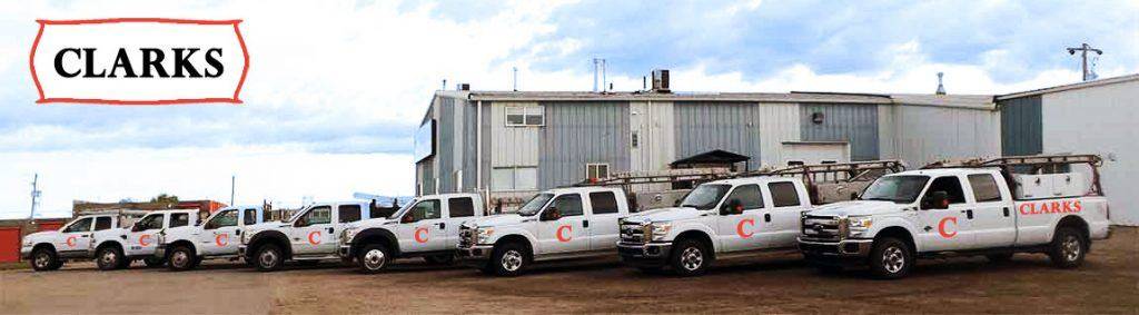 garage-door-repair-fleet-of-service-trucks for Clarks